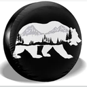 Bear and Mountain Spare Tire Cover Wheel Protectors Tyre Covers Waterproof Wheel Covers Universal Fit for Trailer Rv SUV Truck Camper Travel Trailers 14"
