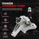 2007 Honda Odyssey Power Steering Pump compatible with 2005-2010 Honda Odyssey 3.5L V6,2005-2008 Honda Pilot 3.5L V6,2007-2013 Acura MDX 3.7L.Replace 21-5442 56110-PVJ-A01 56110-RGL-A03