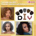 MIMAN 5 Packs Short Curly Crochet Braids 8 Inch Jamaican Bounce Ocean Wave Crochet Hair Extentions for Black Women DIY Mohawk Braided Ponytail Hairstyle Natural Black Synthetic