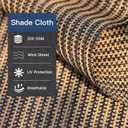 90% Sun Shade Cloth with Grommets 5X8 FT, Outdoor Pergola Shade Cover, Heavy-Duty Mesh Tarp Patio Sun Screen for Lawn Garden Backyard, Mocha