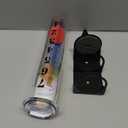 Rain Gauge Outdoor,7" Rain Gauges Outdoors Best Rated with Metal Rack Holder, Rain Measure Gauge, Easy to Read with Red Float, Large Font Plastic Replacement Tube for Yard Garden