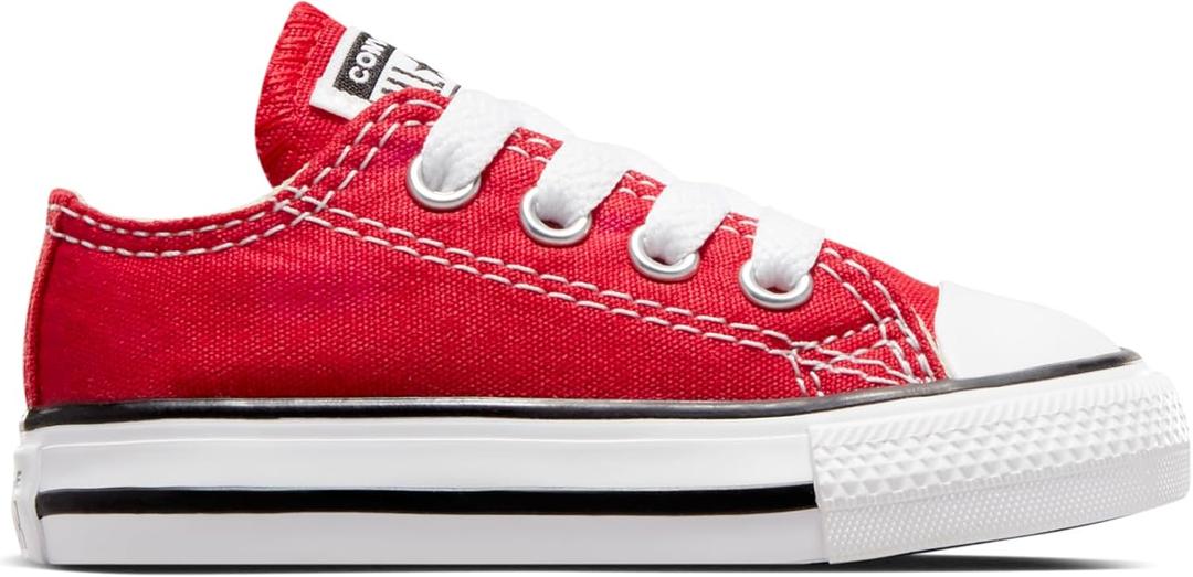 Converse Kids' Chuck Taylor All Star Low Top Sneaker (5 Toddler, Red)