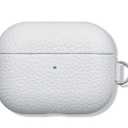 FooYin Portable Case for AirPods Pro, Leather AirPods Pro Case - Light Grey, 3 Pack