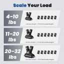 LIONSCOOL Weighted Vest for Men and Women, 4-10LB Adjustable Body Weight Vest with 6 Ironsand Weights & Reflective Stripes for Weight loss, Walking, Running, Cardio and Strength Training