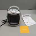 GiveBest Portable Electric Space Heater with Thermostat, 1500W/750W Safe and Quiet Ceramic Heater Fan, Heat Up 200 Square Feet for Office Room Desk Indoor Use, Silver