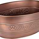 BREKX Indestructible Metal Dog Toy Bin - Galvanized Metal Bin with Handles for Accessory Storage - Pet Toy Basket, Blanket Basket - Storage Dog Toy Box, Farmhouse Decor (Copper - 25 Quart)