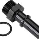 8AN -8 ORB Male to 1/2" SAE Quick Disconnect Connect Male Push On EFI Fuel Fitting Adapter Straight Aluminum Black