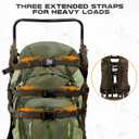 TR Aluminum External Frame Backpack, Adjustable Hiking Hunting Pack, Camo | Heavy-Duty, Top Frame Adjusts 34"-40", Thick Foam Straps & Waist Belt For Large Heavy Loads, Ideal For Outdoor Camo Hunting