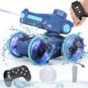 KB KAIBO 3-in-1 Remote Control Car, RC Boat & Water Gun - Amphibious RC Car for Land & Water, Adjustable Speed, Waterproof, Perfect Valentines Birthday Gifts for Kids-Blue