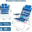 SUNNYFEEL Tall Beach Chair for Adults, High Back High Seat Folding Chairs, 1 Pack