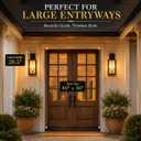 20.5" Extra-Large Outdoor Wall Lantern Farmhouse Dusk to Dawn Outside Sconce Black and Gold Oversized Coach Lantern 2 Light Porch Light with Tempered Glass for House Villa Garage Patio Wall Light