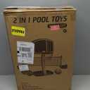 2 in 1 Pool Basketball Hoop and Volleyball Net Above Ground, Swimming Pool Toys for 3-12 Years Old Kids Poolside Basketball Hoop Summer Outdoor Water Games Toys for Kids Teens Adults Family, 15-25 Feet