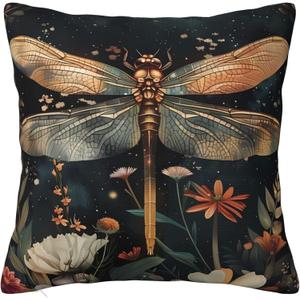 William Morris Dragonfly Throw Pillow Covers Soft Decorative Blue and Green Throw Pillowcases Cushion Case Square for Home Decor Bed Couch Car Living Room 18x18 Inch (Color-47)