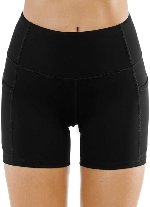 Women's High Waist Workout Shorts Breathable Dolphin Split Elastic Lounge Yoga Shorts, Size: M