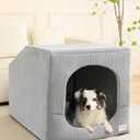 Hovicaed Indoor Dog House for Extra Large Medium Small Sized Dogs  Dog Tent with Washable Removable Cover, Pet Orthopedic Dog Cave Bed EggCrate Foam Cushion, Inside Dog House Large Space(XL)