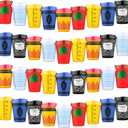 Skylety 36 Pcs Teacher Appreciation Cups Gifts Teacher Gifts in Bulk 12oz Appreciation Tumblers Reusable Plastic Coffee Cups with Lids