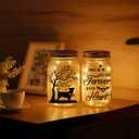 Pawfect House Gifts Once by My Side Forever in My Heart Mason Jars Night Light, Dog Memorial Gifts for Loss of Dogs, Pet Loss Gifts, Dogs Keepsake Memorial, Dog Passing Away Gift for Pet Lovers