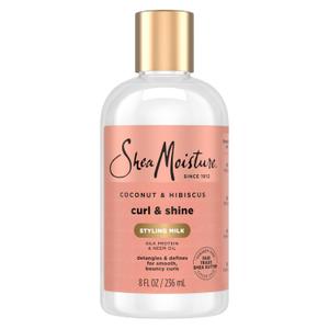 SheaMoisture Curl & Style Milk Coconut & Hibiscus with Silk Protein & Neem Oil for Thick, Defined, Curly Hair Fair Trade, Sulfate-Free 8 oz