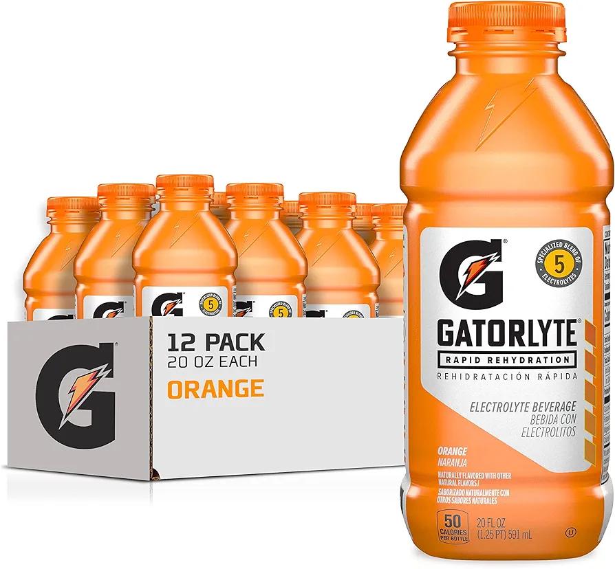 Gatorlyte Rapid Rehydration Electrolyte Beverage, Orange, 20oz Bottles (12 Pack) EXP. 10/19/2026