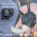 Fujing Magnetic Action Camera Chest Mount for GoPro Hero 13/12/11/10/9/8 Black Waterproof Action Camera, for DJI Osmo Action 6/5 Pro/4/3/2 Portable Device Mount,for Insta360 Ace Pro AKASO V50-Black
