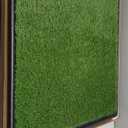 HQ4us Dog Grass Pad with Tray Extra Large 4534 Dog Litter Box Toilet with 2Artificial Grass for Dogs with Hemmed Edge, Pee Pads for Dogs, Realistic, Less Stink, Potty for Balcony