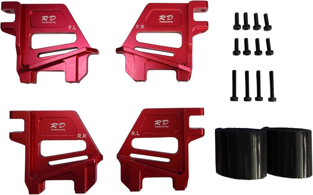 Aluminium Alloy Tall Battery Holder Mount Hold Down for Traxxas 1/5 X-MAXX - RED