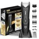 ENSSU Manscape Body Hair Trimmer for Men, Pubic Groin Hair Trimmer for Men with Safe Blade, Cordless Ball Shaver w/Light, Charging Dock, Waterproof Body Groomer, LED Display, 1H Charge,Black
