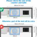 Nonstick Silicone Pastry Mat Extra Large with Measurements 28''By 20'' for Silicone Baking Mat, Counter, Dough Rolling,Fondant/Pie Crust By Folksy Super Kitchen (2028, Blue)