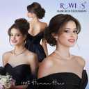 RUWISS Large Messy Bun Hair Piece with Claw Clip Human Hair Bun Wavy Curly Chignon Hair Bun Extensions Tousled Updo Hair Pieces for Women Claw Clip Ponytail Hair Scrunchies for Women, Brown Black
