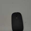 WREANU Wireless Bluetooth Mouse Rechargeable Laptop Mice with LED Lights Silent Slim Use(BT5.2 and 2.4G Portable USB) Dual Mode Computer Mouse for Laptop/iPad/Tablet/Apple/Computer/Mac (Black)