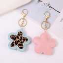3 x Leopard Print Bag Charms for Women, Cute Leather Keychain Bag Accessories for Handbags Totes & Backpacks, (Mix Colors)