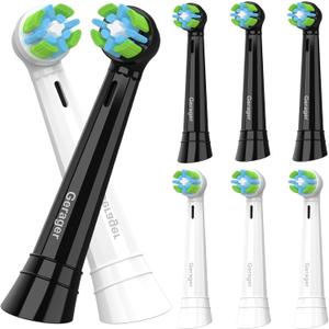 8 Pack Toothbrush Replacement Heads Compatible with Oral B iO, Toothbrush Heads Compatible with Oral B iO 3 4 5 6 7 8 9 10 Series Electric Toothbrushes, Black/White