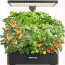 SUNCOZE Hydroponics Growing System Kit, 20 Pods Indoor Herb Garden with 10L Water Tank & Adjustable Height 25", 30W LED Grow Light, LCD Display with Veg/Flower Modes, Pump & Low Water Reminder, Black