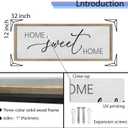FZMHASLWW Living Room Wall Decor Home Sweet Home Sign 32"×12" Farmhouse Family Horizontal Plaque for Entryway Large Rustic House Modern Minimalist Wood Framed Wall Hanging Art (Wood)