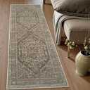 Uphome Boho Kitchen Runner Rug, 2x6 Washable Hallway Runner Rugs Non Slip, Soft Modern Entryway Carpet Runners Low Pile, Non Shedding Rug Runner for Laundry Bedroom Bathroom, Taupe