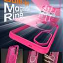 TOCOL for Samsung Galaxy S26 Case, Compatible with Magsafe, Full Camera Protection, Built-in Magnetic Ring, Drop Protection, Translucent Matte Phone Case for S26 6.3 inch (Hot Pink)