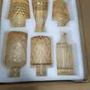 SUPMIND 12pcs Glass Bud Vase Set, Small Gold Amber Flower Vases for Centerpieces in Bulk, Mini Vintage Vase for Wedding, Home,Table Decoration