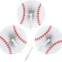 Baseball Paper Folding Fans - Set of 12 - Sports Party Supplies