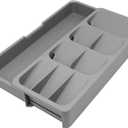 EOOXEKFX Weiliya UNRRZLCA Kitchen Drawer Organizer Tray,Drawer Organiser,Cutlery Tray,Expandable Utensil Tray for Kitchen,Compact Plastic Storage Organisation for Spoons