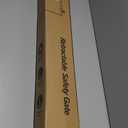 Retractable Baby Gates - 200" Extra Wide Retractable Dog Gate, 42" Extra Tall Mesh Gate Pet Gate with Support Rods, Long Child Safety Gate for Stairs Doorways Indoor Outdoor Large Openings - Black