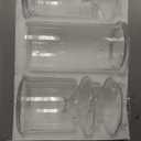 Set of 3 Glass Apothecary Jars with Lids, Clear Bathroom Storage Organizer Canister Set for Qtips, Cotton Swabs, Cotton Balls, Bath Salts (H: 11", 8.5", 7.5", D: 5"; 23 FL.OZ, 34 FL.OZ and 45 FL.OZ)