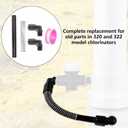 Chlorinator Parts 320 & 322, Chlorinator Parts Include R172272 90-Degree Tube Connector, R172091 OD Tube, R171097 Tube Support, Plumbers Tape Compatible with Pentair Rainbow Auto Feeder