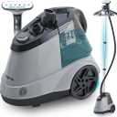True & Tidy Heavy Duty Commercial Full Size Standing Garment Steamer for Clothes with Extra Large 2.9L (98 oz) Water Tank for 90+ mins of Steam Time, 1800 watts of Powerful Steam, 3 Settings, Gray (Commercial Garment Steamer)