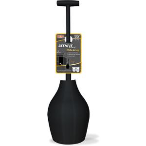 Korky BeehiveMAX Hideaway - Heavy Duty Toilet Plunger with Holder in Black - Drip Free Carry-Seals All Bowl Shapes  Powerful Clog Removal, 97-5B