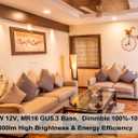 Vinaco 6 Pack MR16 Halogen Bulb 20W 12V, 2800K Warm White, Dimmable, GU5.3 Base, 300 Lumens, 3000 Hour Life, Indoor/Outdoor