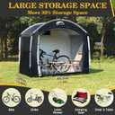 Happy Travel Bike Storage Shed Tent,Outdoor Portable Bicycle Storage Sheds with 210D Oxford Fabric PU4000 Waterproof for 4-5 Bikes,Bike Covers Shelter for Motorcycle,Garden Tools,Toys,Lawn Mower, Cabin - XXL for 4-5 Bikes-Black