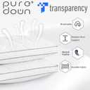 puredown Goose Feathers and Down Pillow for Sleeping Hotel Collection Bed Pillows, Gusseted, Standard/Queen, Set of 2