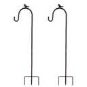 COOZZYHOUR 39inch Shepherd Hooks for Outdoor,Set of 2,Metal Bird Shepherd Hooks for Hanging Solar Lights, Bird Feeders, Flower Basket, Christmas Lights, Lanterns, Garden Stakes and Wedding