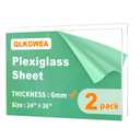 24X36 Plexiglass Sheets 1/4 ” Thick,6mm Clear Acrylic Sheet 2 Pack