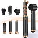 Blow Dryer Brush 5 in 1, Negative Ion Hair Dryer Brush Set Upgrade Hot Air Brush Air Styler Curling Wrap Air Curler, Curling Iron Hair Styling Tools As A Gift for Straight/Curl/Drying/Smoothing